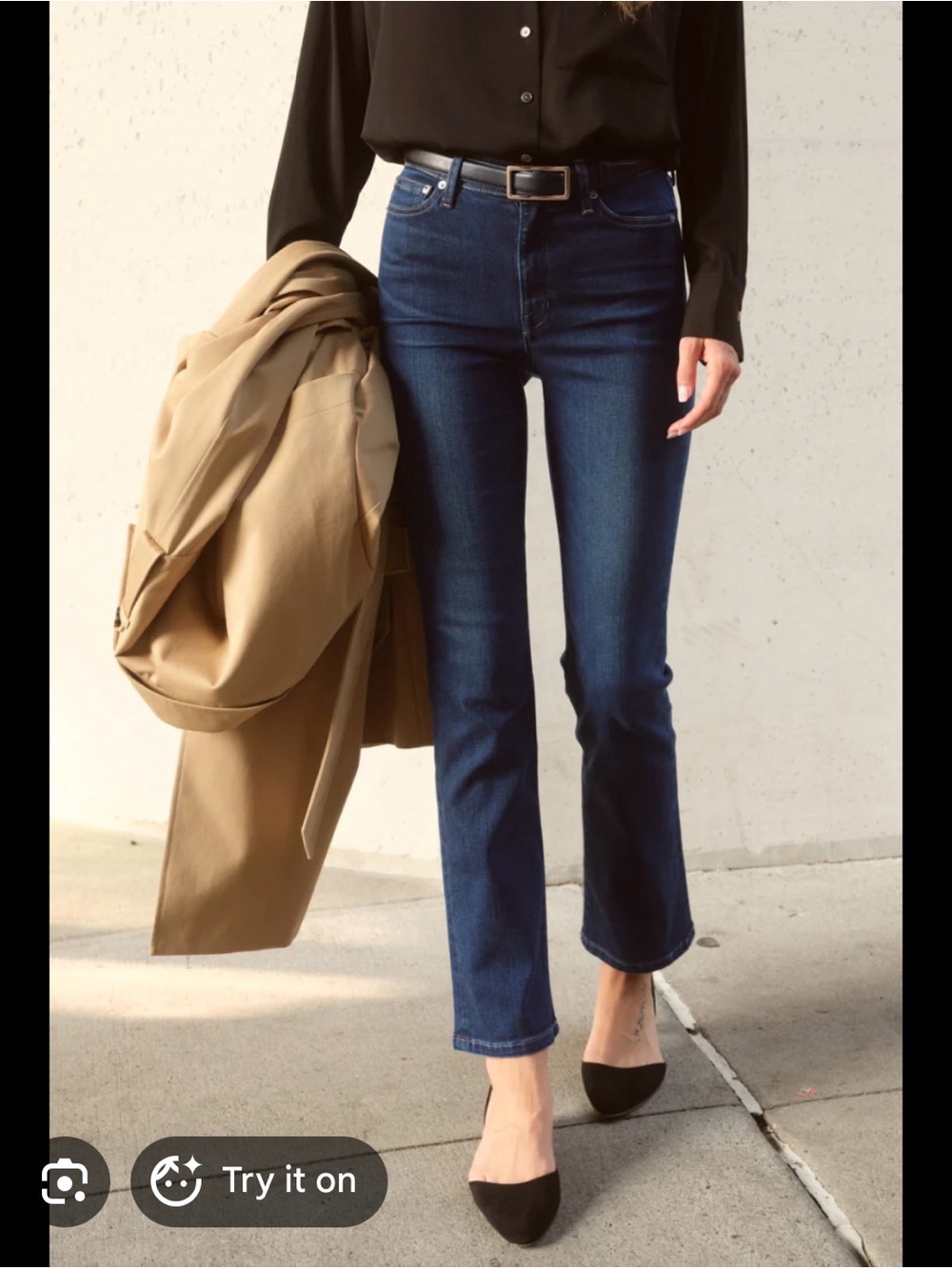AYR the Pop Dark Blue Straight Jeans